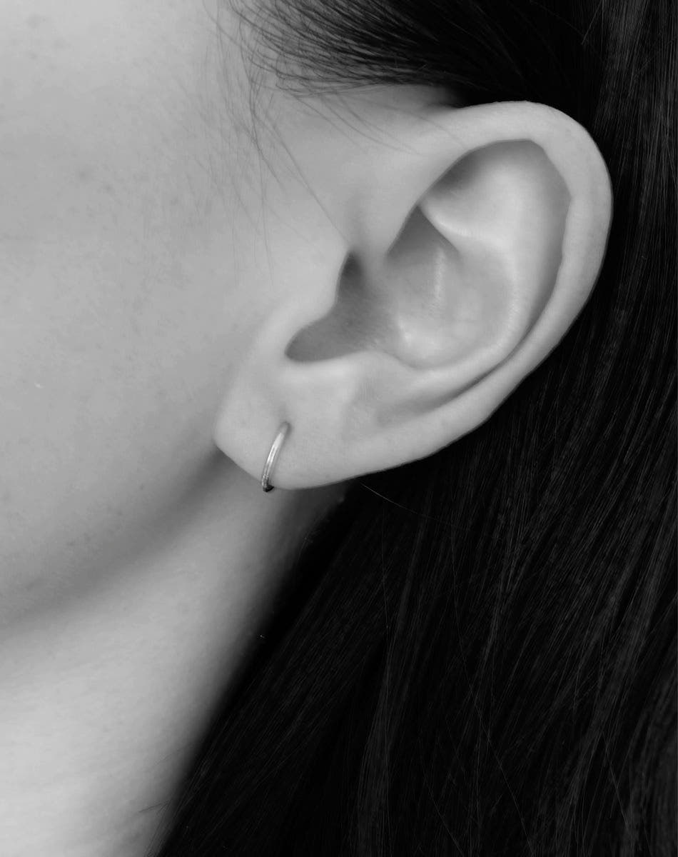 Mini Plain Hoop Earrings | 9ct Yellow Gold