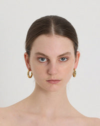 Taboo Midi Hoops | 23k Gold Plated