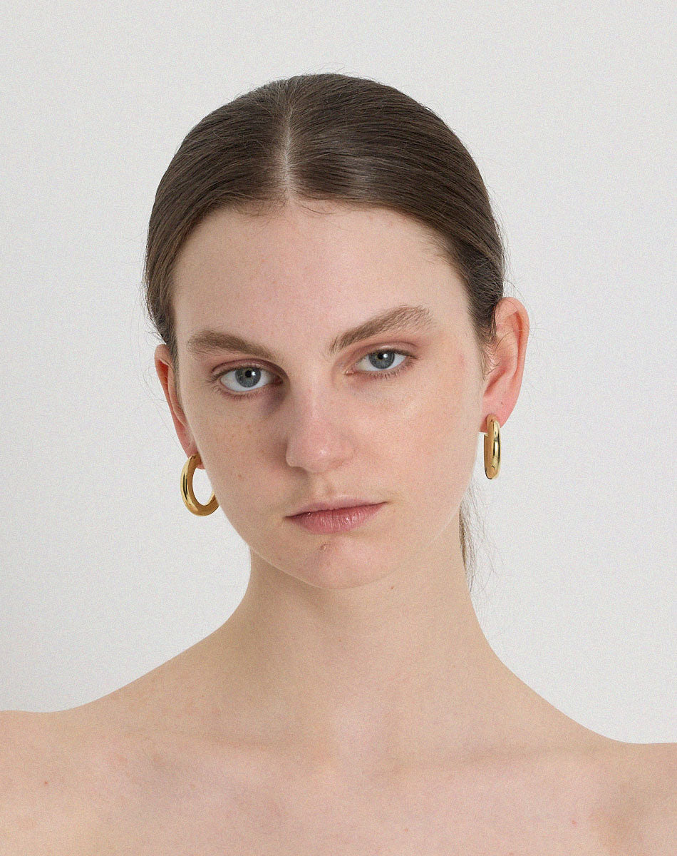 Taboo Midi Hoops | Sterling Silver