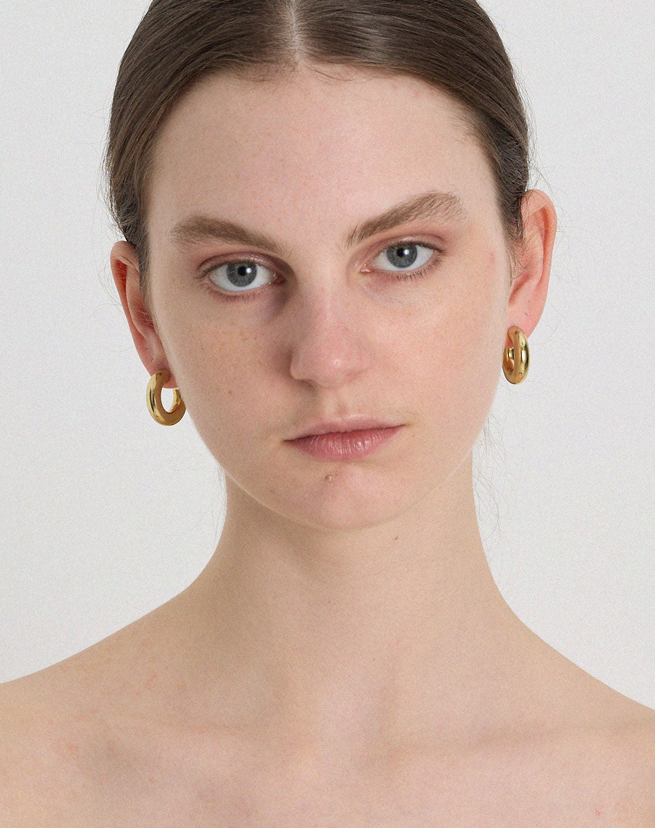 Taboo Mini Hoops | 23k Gold Plated