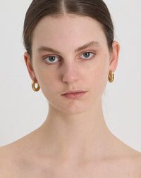Taboo Mini Hoops | 23k Gold Plated