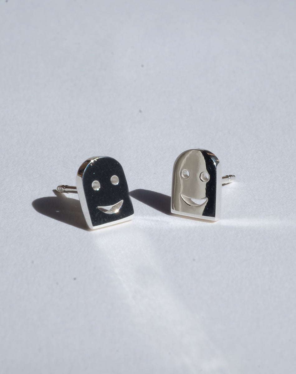 Nell Headstone Stud Earrings | Gold Plated