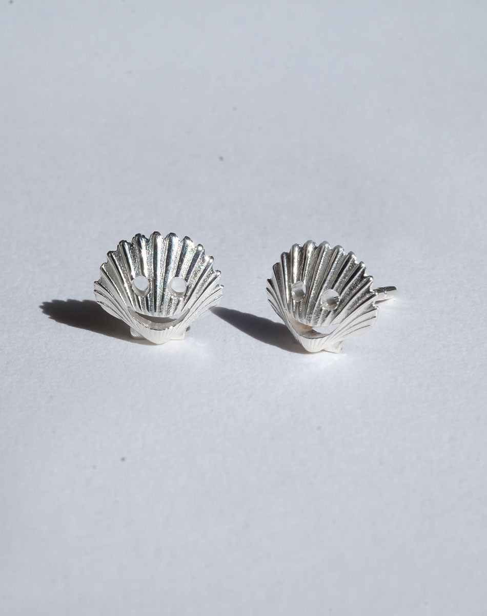 Nell Shell Stud Earrings | 9ct Yellow Gold
