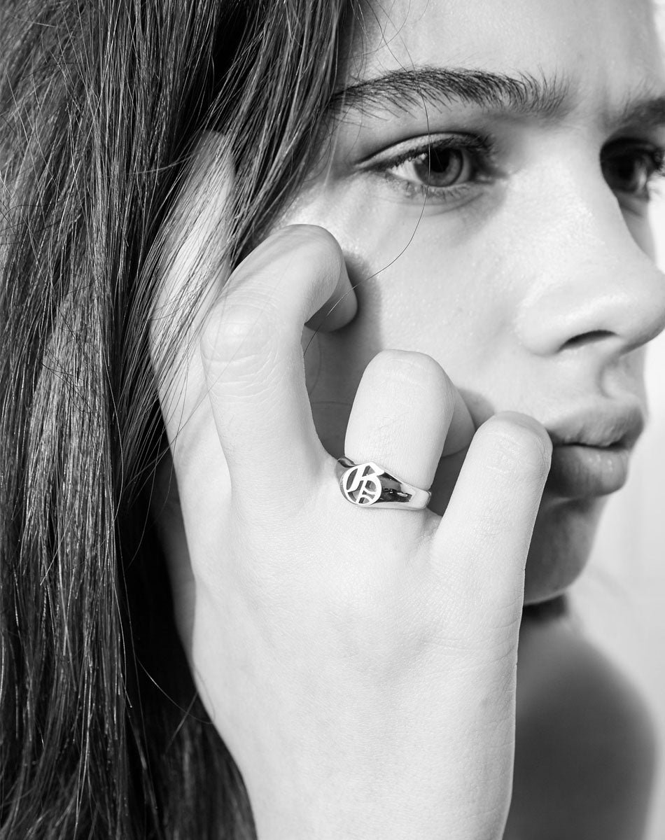 Capital Letter Signet | Sterling Silver