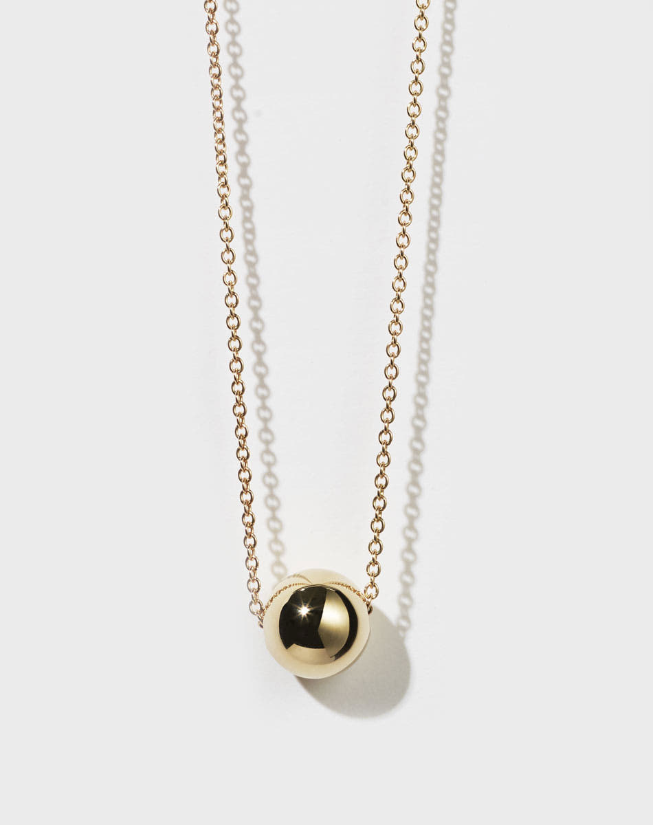 Orb Necklace Small | 9ct Yellow Gold