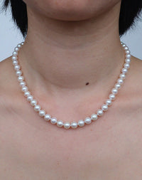 Pearl Necklace Plain | 9ct Yellow Gold