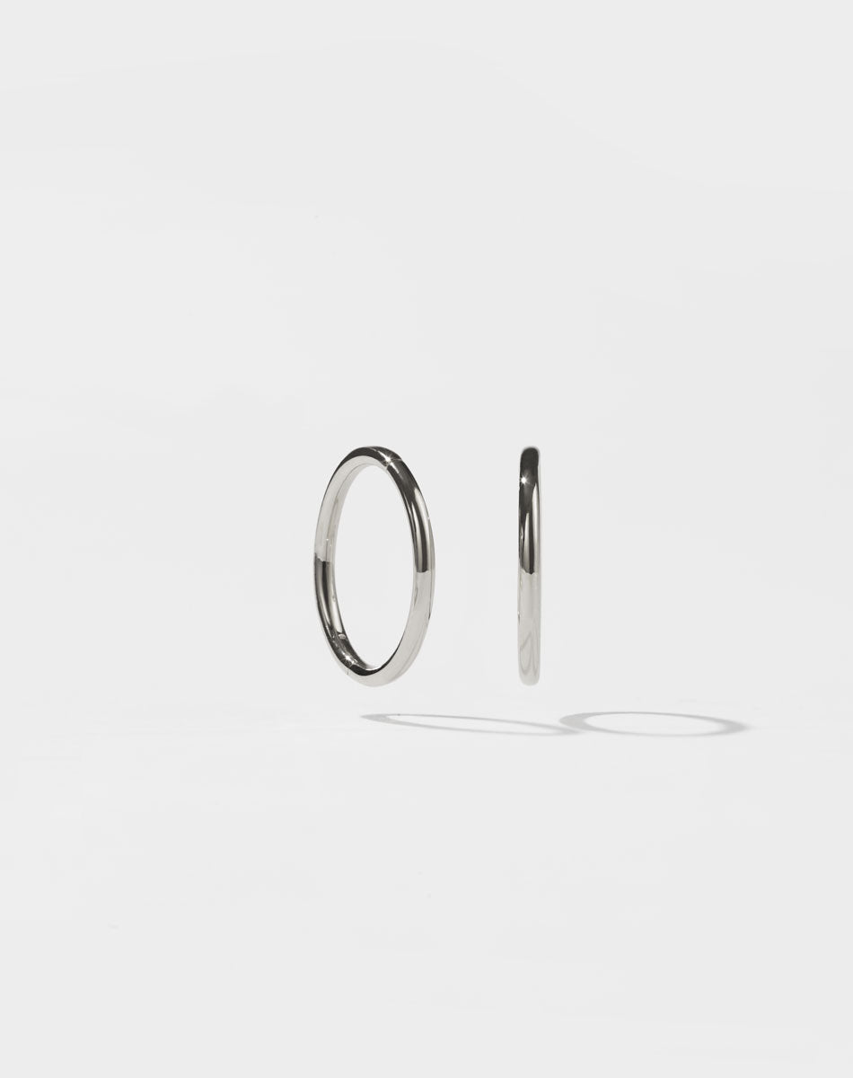 Plain Hoop Earrings | Sterling Silver