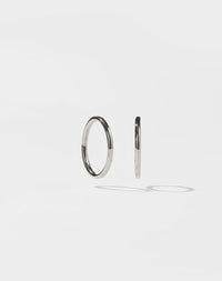 Plain Hoop Earrings | Sterling Silver