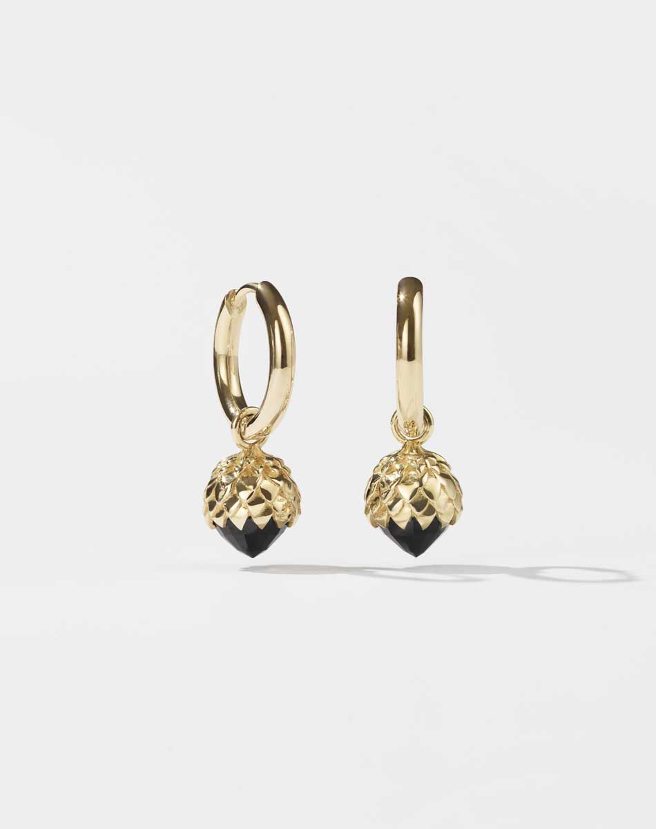 Protea Charm Earrings | 23k Gold Plated
