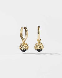 Protea Charm Earrings | 23k Gold Plated