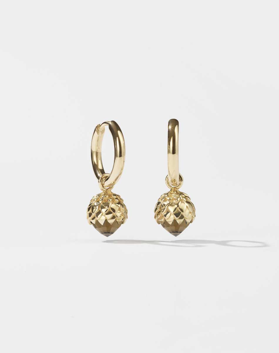Protea Charm Earrings | 9ct Yellow Gold