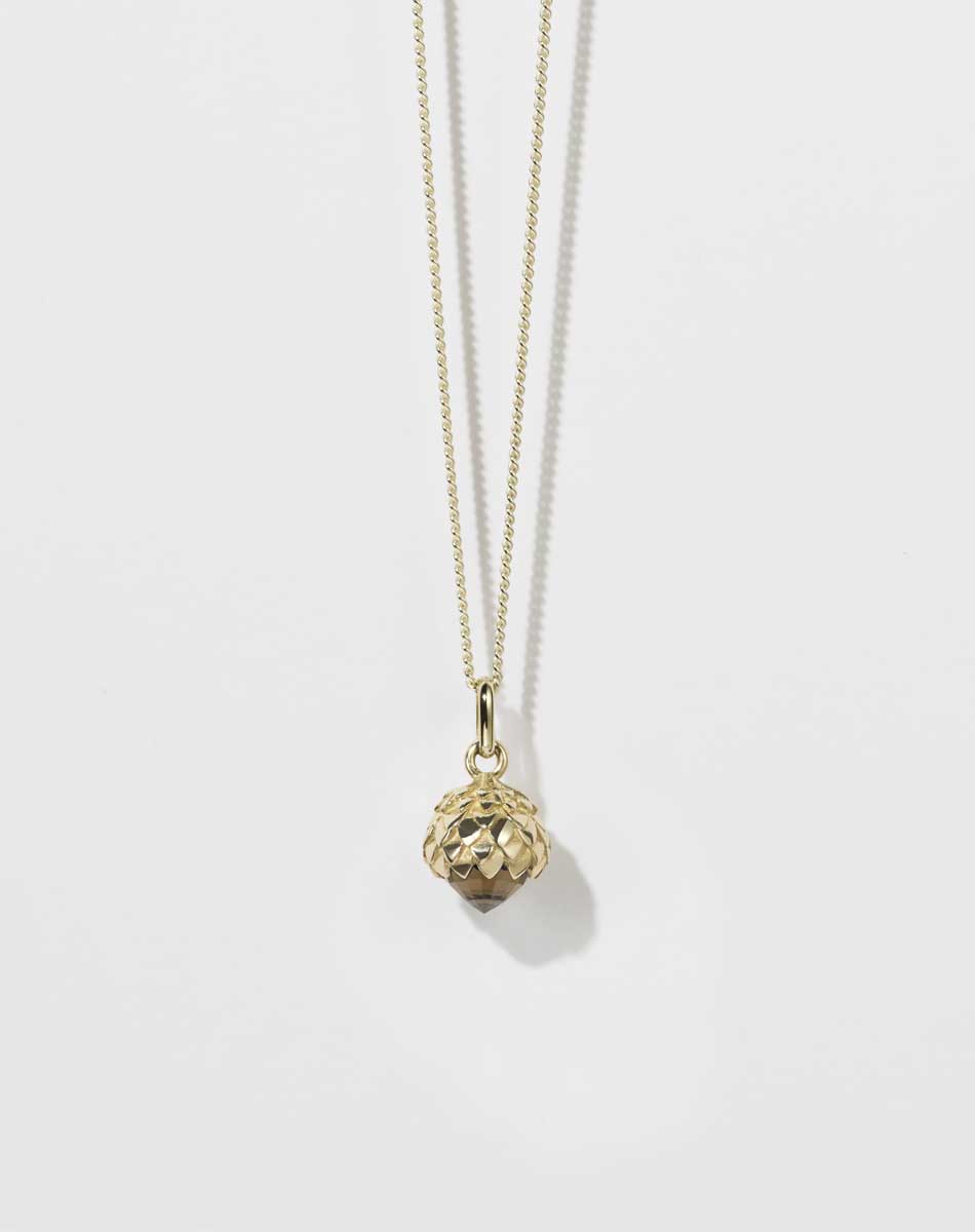 Protea Charm Necklace | 9ct Yellow Gold