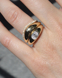 Claude Ring with Stone | Platinum