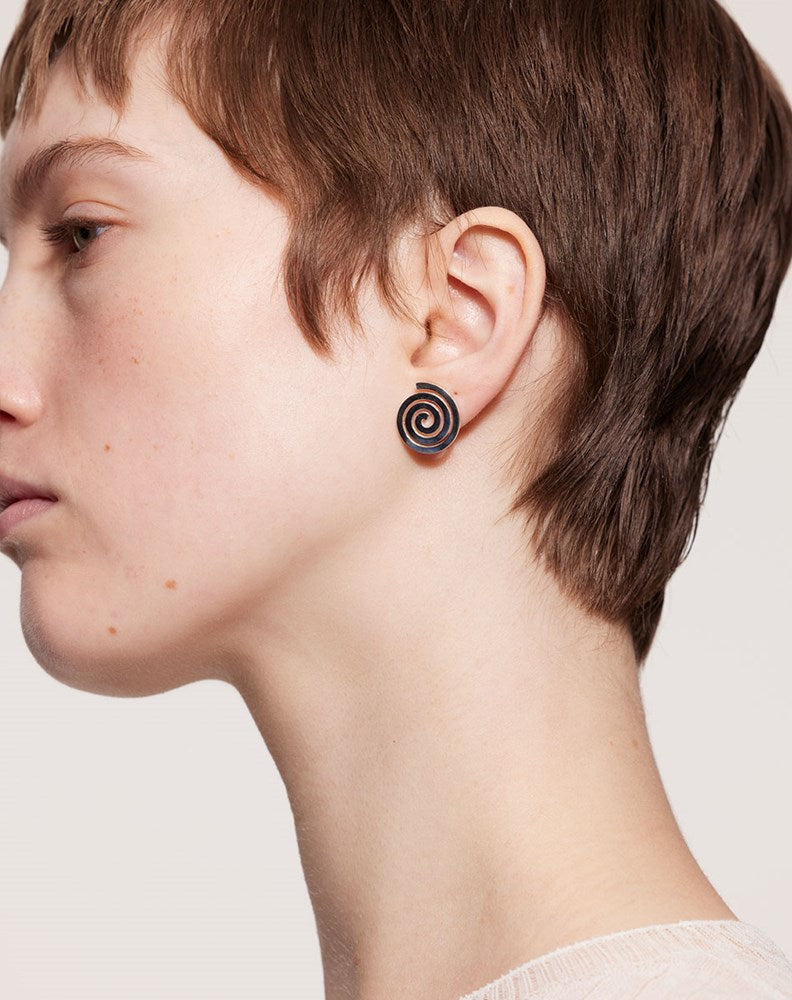Spiral Earrings Medium | 23kt Gold Plated