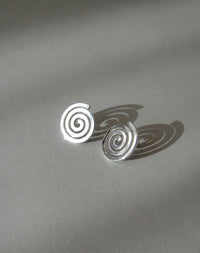 Spiral Earrings Medium | 23kt Gold Plated