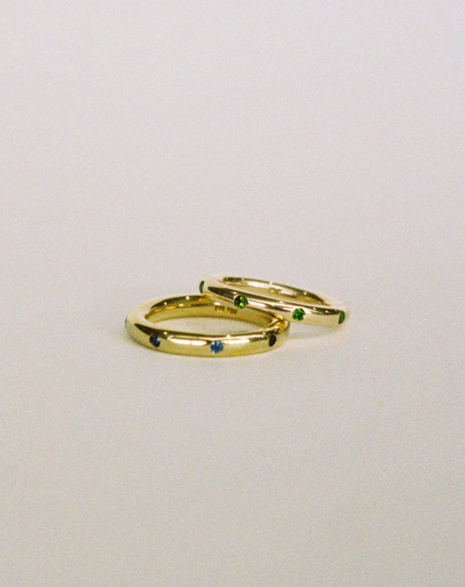 Stoned Band 3.5mm | 9ct Yellow Gold