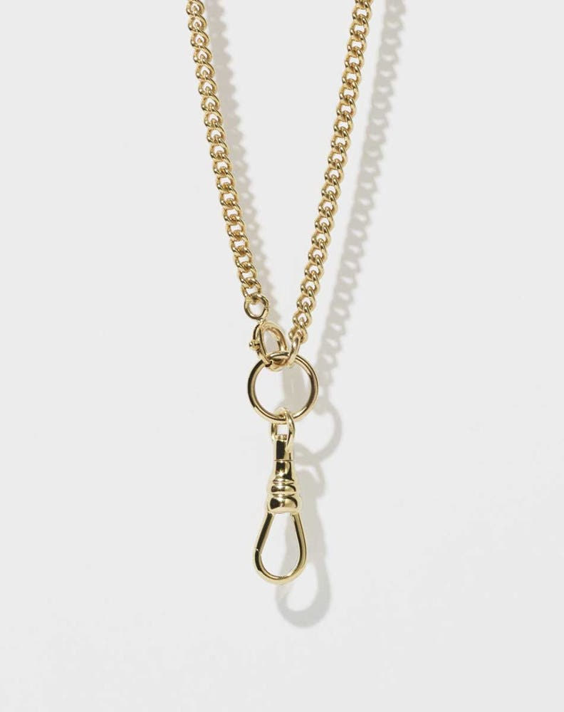 A gold swivel chain necklace for attaching your favourite charms