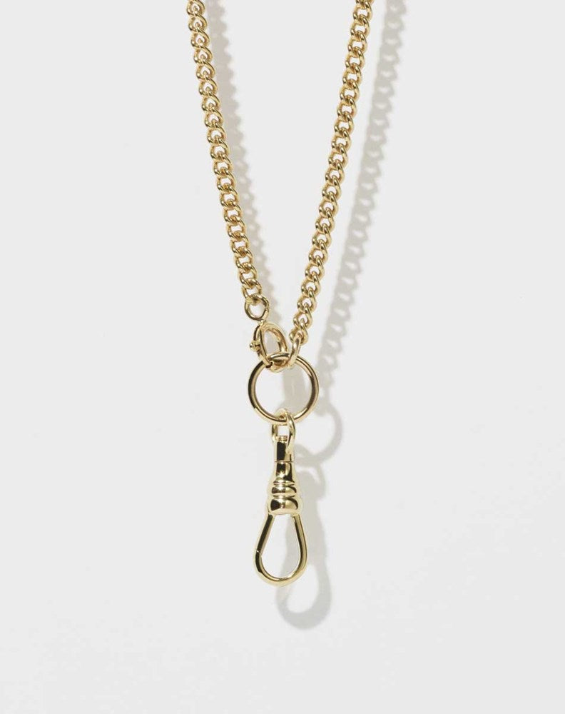A gold swivel chain necklace for attaching your favourite charms