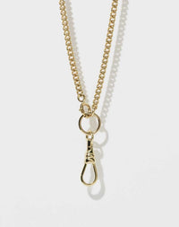 A gold swivel chain necklace for attaching your favourite charms