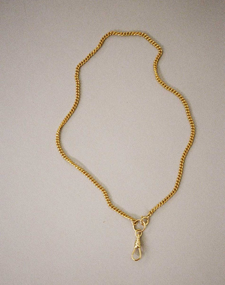 A gold swivel chain necklace for attaching your favourite charms