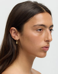 Tulip Charm Earrings | 23k Gold Plated