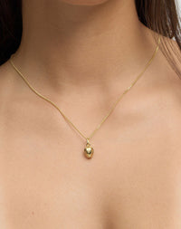 Tulip Charm Necklace | 23k Gold Plated