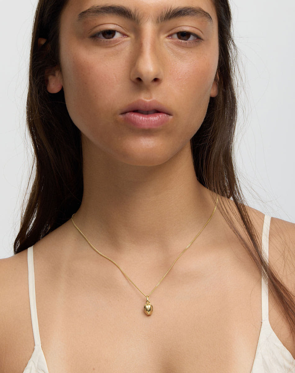 Tulip Charm Necklace | 23k Gold Plated
