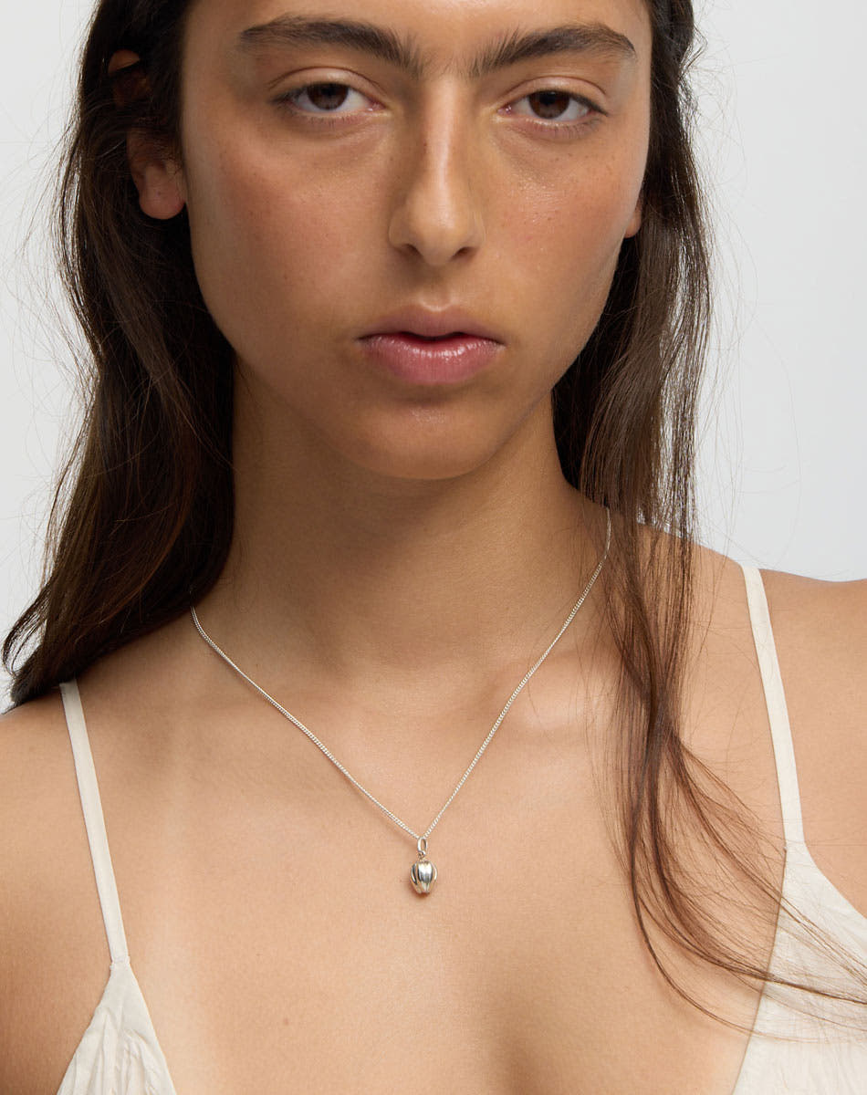 Tulip Charm Necklace | Sterling Silver