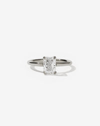Radiant cut diamond Solitaire white gold engagement ring