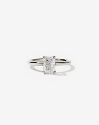Radiant cut diamond Solitaire yellow gold engagement ring