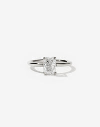 Radiant cut diamond Solitaire platinum engagement ring