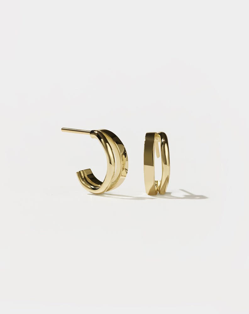 Bliss Hoops Small | 23k Gold Plated