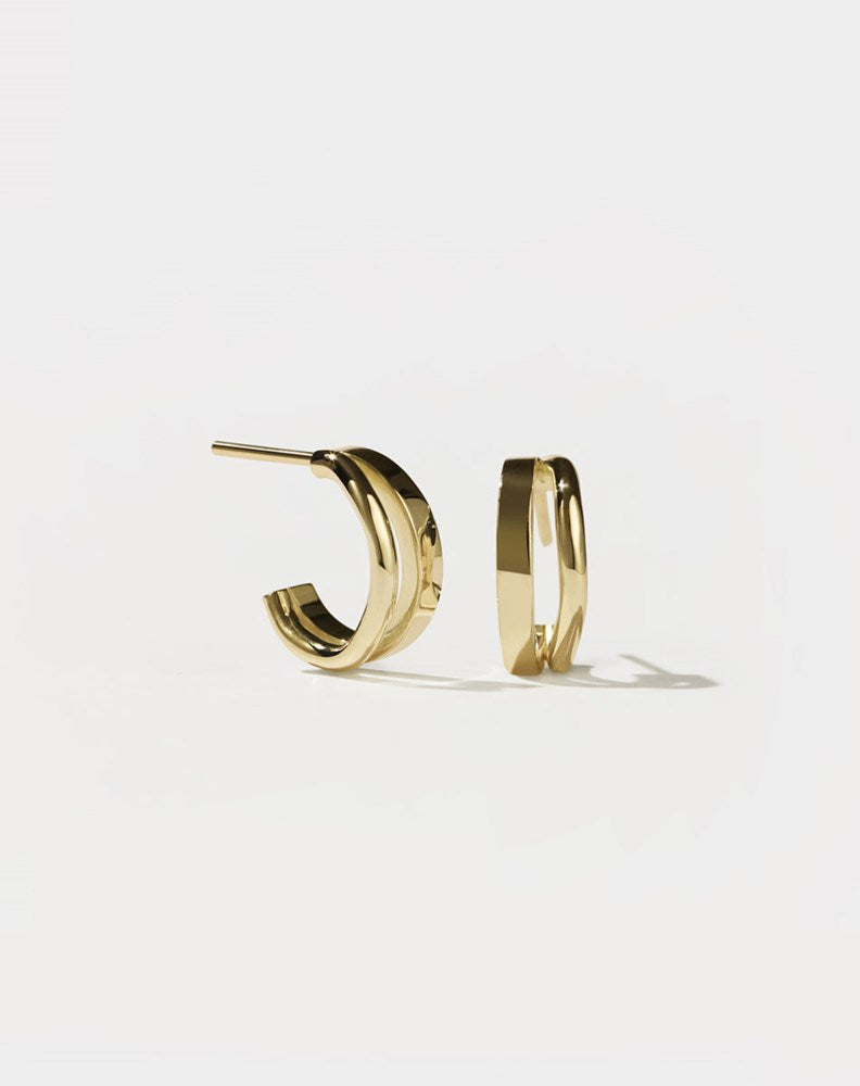 Bliss Hoops Small | 23kt Gold Plated