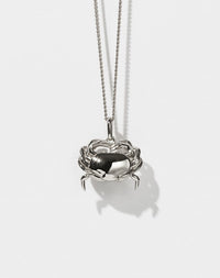 Crab Charm Necklace | Sterling Silver