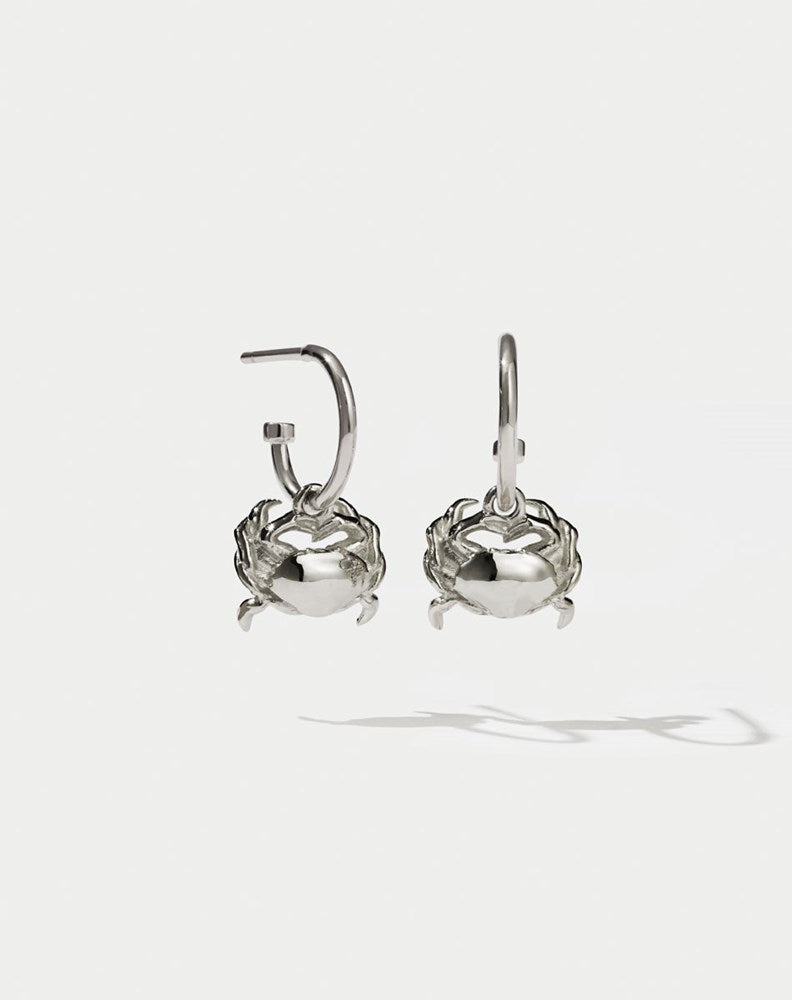 Crab Signature Hoops | Sterling Silver