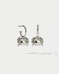 Crab Signature Hoops | Sterling Silver