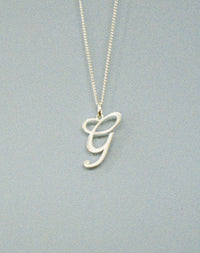 Cursive Letter Charm Necklace | 9ct Yellow Gold