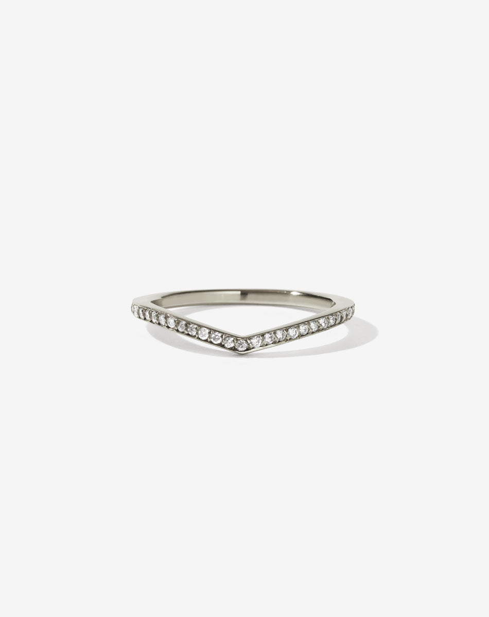 Curved Eternity Band | 14ct White Gold