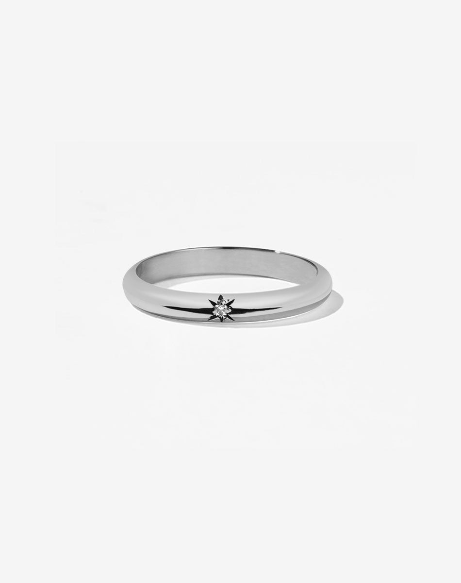 Diamond Star Band Round | Platinum