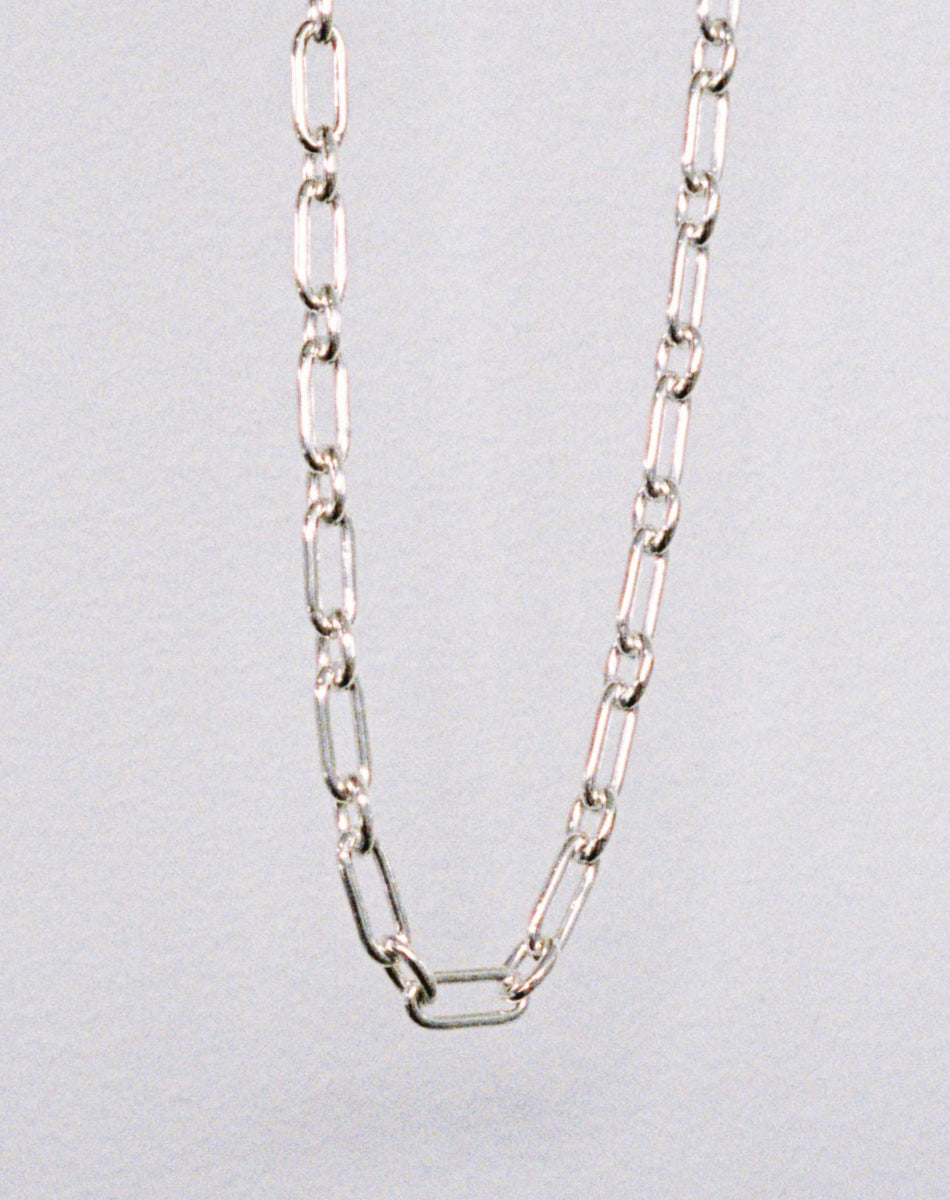 Figaro Paperclip Necklace | 23k Gold Plated