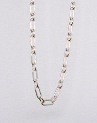 Figaro Paperclip Necklace | 23k Gold Plated