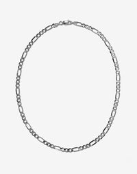 Figaro Wide Chain Necklace | Sterling Silver