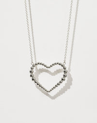 Fizzy Heart Necklace Large | Sterling Silver