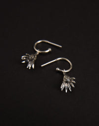 Meadowlark Jewellery’s timeless, everyday Magda Signature Hoop Earrings in Sterling Silver. An enchanting, bell-shaped flower charm suspended from classic signature hoops. From the Dreams collection.