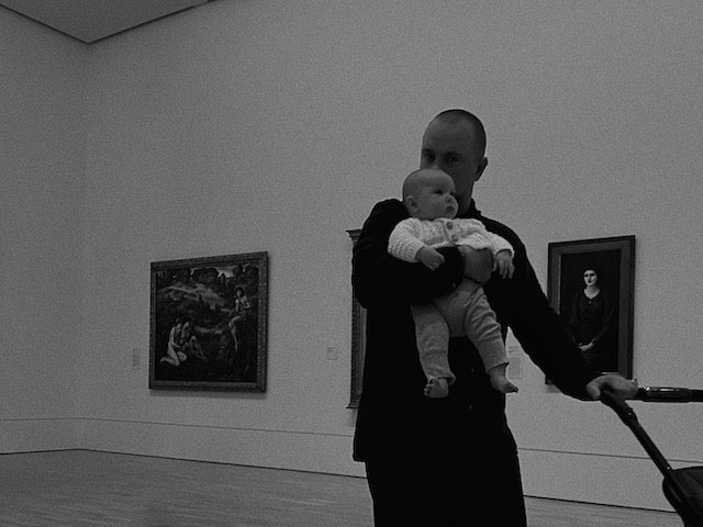 Annika's partner, Odin with their son.