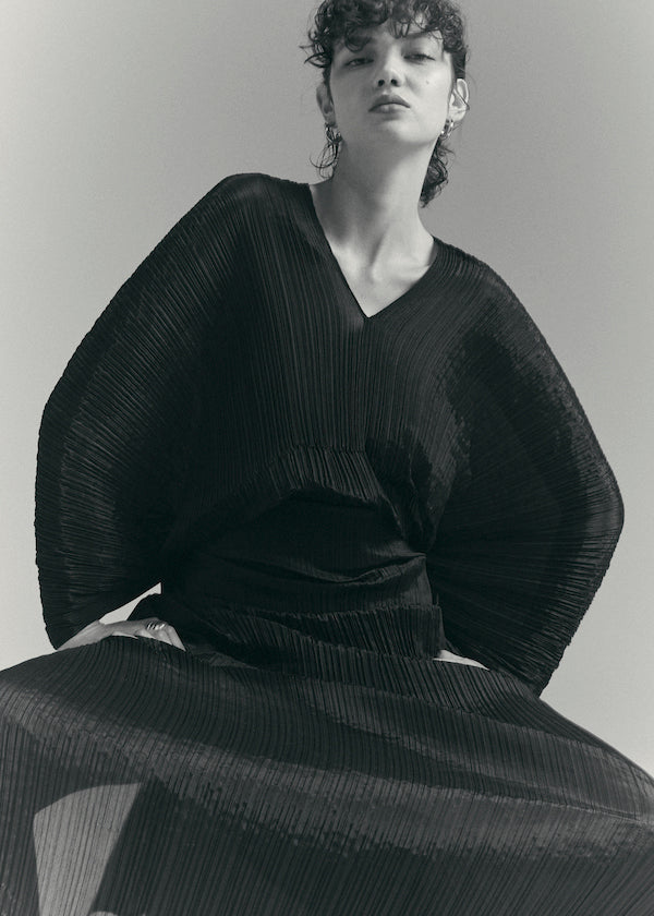 Images by Peter van Alphen for RECIETY. Issey Miyake and Dries van Noten dress to rent from Reciety.com.