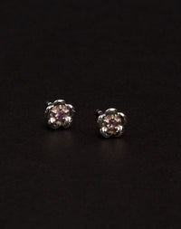 Meadowlark Jewellery’s floral Posie Stud Earrings in Sterling Silver, set with a single round brilliant cut Pink Sapphire stone. Inspired by classic floral motifs and our beloved Alba designs, a timeless symbol of grace, growth and renewal. Celebrating life’s continual renewal. From the Dreams collection.