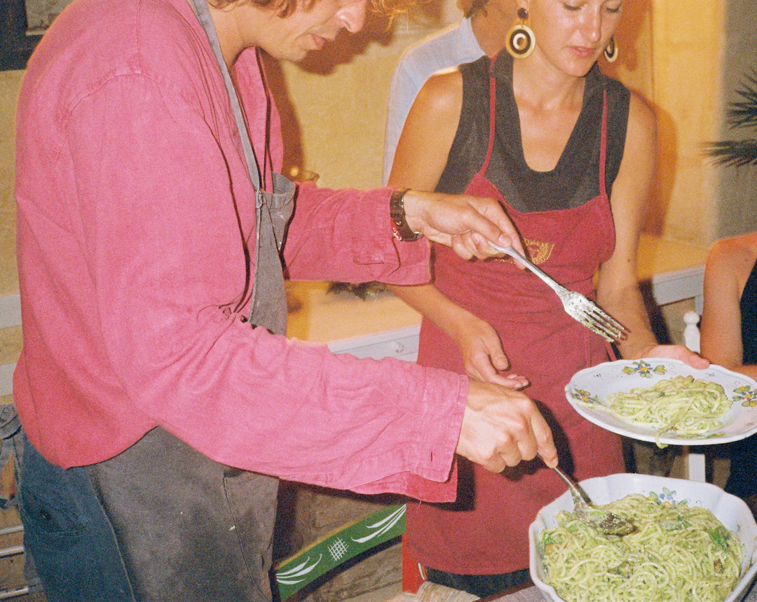 Pedro & Constanza cooking for us at their family castle in Depressa.