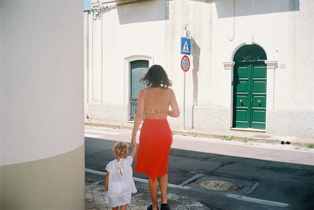 Walking the streets with my daughter.