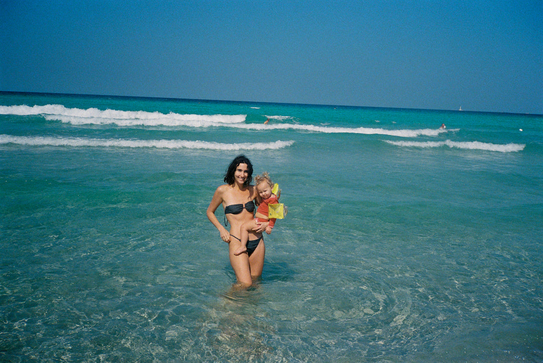 Swimming on the white sand beaches of Puglia.